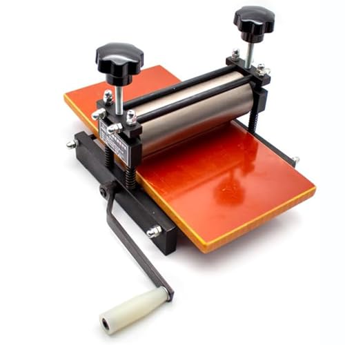 JXYQ Druckpresse - Manuelle Ätzdruckmaschine für Blockmonotypie und Ätzung, 16 cm Druckbreite, gleichmäßiger Druck, Druckzubehör von JXYQ