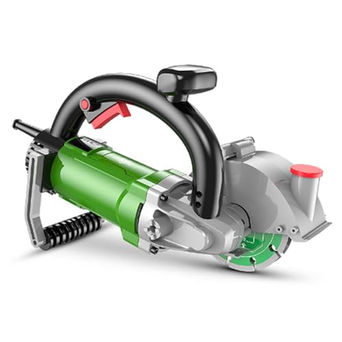 JXYQ Elektrische Betonschneidemaschine, hohe Leistung 1800 W und 7000 U/min, Handgeführtes Wandschlitzwerkzeug mit Stützrolle und Klingen, ideal für Ziegel-, Granit-, Marmor- und Betonarbeiten JXYQ Elektrische Betonschneidemaschine, hohe Leistung 1800 W und 7000 U/min, Handgeführtes Wandschlitzwerkzeug mit Stützrolle und Klingen, ideal für Ziegel-, Granit-, Marmor- und Betonarbeiten von JXYQ