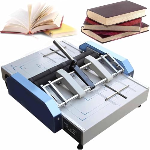 JXYQ Elektrische Buchbindemaschine Rillmaschine, A3 Papier Automatische Bindemaschine, Sattelstich Flachnaht Bindemaschine, 5 Heftpositionen von JXYQ