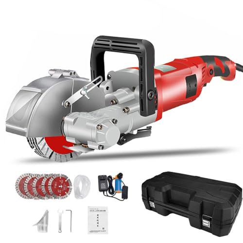 JXYQ Elektrische Mauernutfräse, 1-malige Formwand-Rillenfräse, Schnittbreite 30 mm, Tiefe 36 mm, 4000 W, Mauernutfräse, Betonschneider für Zement, Ziegel, Marmor, Rot JXYQ Elektrische Mauernutfräse, 1-malige Formwand-Rillenfräse, Schnittbreite 30 mm, Tiefe 36 mm, 4000 W, Mauernutfräse, Betonschneider für Zement, Ziegel, Marmor, Rot von JXYQ