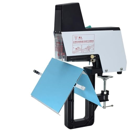 JXYQ Elektrischer Hefter, automatischer Schnellhefter, robuster Doppelzweck-Taschenbuch- und Sattelheftbinder mit Fußpedal (220 V/50 Hz) von JXYQ