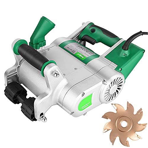 JXYQ Elektrischer Mauernutfräser, 35 mm/25 mm, 1100 W, Betonwandschneidemaschine – 1600 U/min, 20–30 mm Nuttiefeneinstellung – Aufhängbares Design und Werkzeugkasten von JXYQ