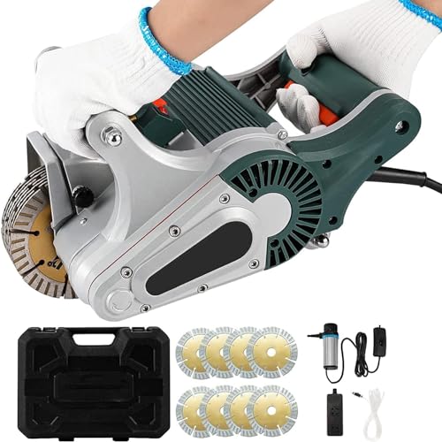 JXYQ Elektrischer Mauerschlitzer, 4800 W, Wandnutenfräse mit Infrarot-Visier, 1-maliges Formen, 9000 PRM, Betonwandschneidemaschine, 40 mm Nuttiefe JXYQ Elektrischer Mauerschlitzer, 4800 W, Wandnutenfräse mit Infrarot-Visier, 1-maliges Formen, 9000 PRM, Betonwandschneidemaschine, 40 mm Nuttiefe von JXYQ