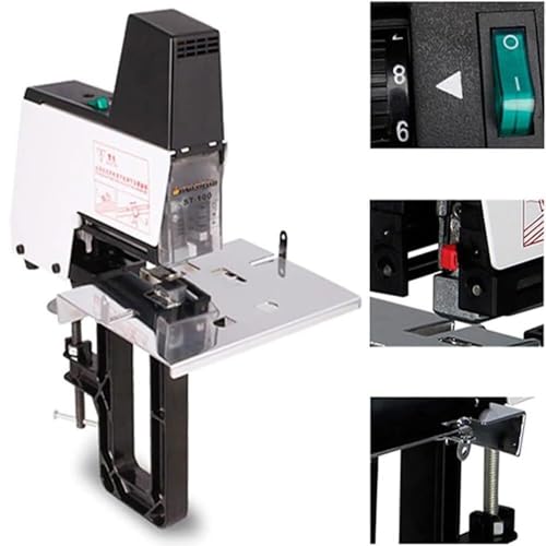 JXYQ Elektrischer Sattelhefter, 220 V/220 V Elektrischer manueller Schnellhefter, Hefter, 2–30 Blatt, mit Pedal (220 V/50 Hz) von JXYQ