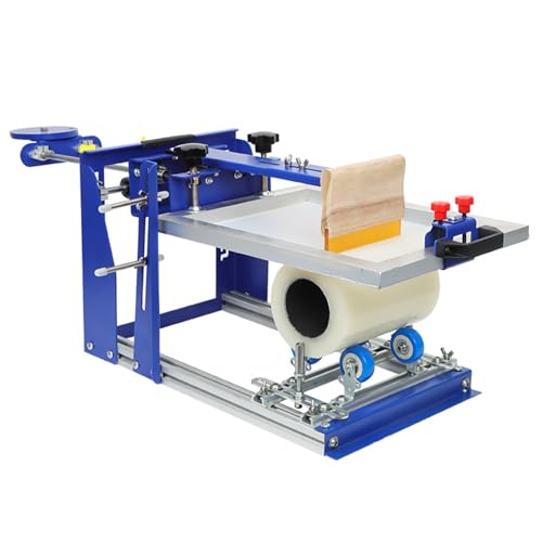JXYQ Gebogene Siebdruckmaschine, T-Shirt-Siebdruckpresse, 160 mm oberer und unterer Einstellbereich, 3 Walzensätze JXYQ Gebogene Siebdruckmaschine, T-Shirt-Siebdruckpresse, 160 mm oberer und unterer Einstellbereich, 3 Walzensätze von JXYQ