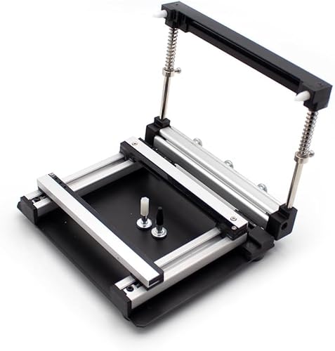 JXYQ Lötpastendrucktisch aus Stahlgitter, manuelle kleine Siebdruckstation, manuelle kleine Siebdruckstation, einstellbare Dicke, PCB-Schablonendrucker (15 cm) von JXYQ