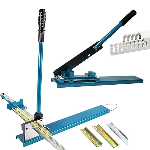 JXYQ Manueller DIN-Schienenschneider, DIN-Schienenschneider, Aluminiumschienen-Schneidemaschine, Tisch-Kabelkanal-Schneidemaschine mit 50-cm-Lineal, zum Schneiden von geschlitztem Aluminium von JXYQ