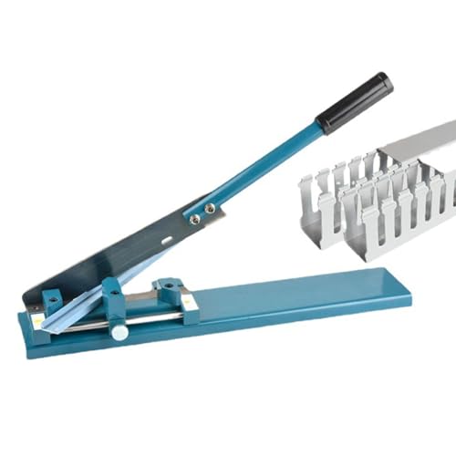 JXYQ Manueller Kunststoff-PVC-Kabelkanalschneider, Schwerdrahtkanalschneider, DIN-Schienenschneider, 45°-90°-Winkelverstellbare Schneidemaschine, Elektriker-Spezialschneidegerät, Blau von JXYQ