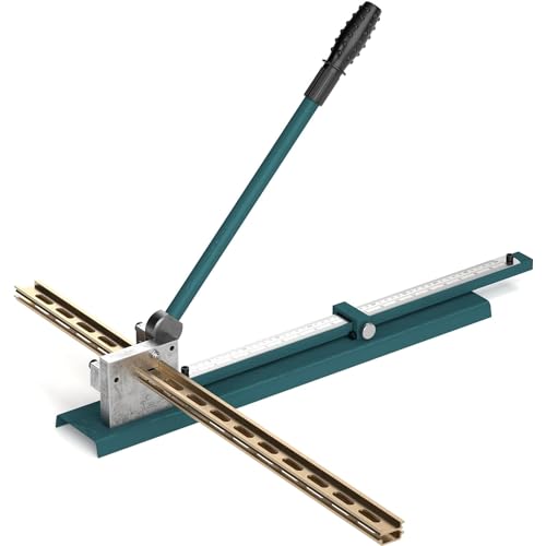 JXYQ Manueller Schienenschneider, Doppelnut-Schienenschneidewerkzeug mit 50 cm/20 Zoll Lineal-Schiebeblende für Schlitzstahl-Aluminium-Eisen-PVC-Führungsschienenschneidemaschine von JXYQ