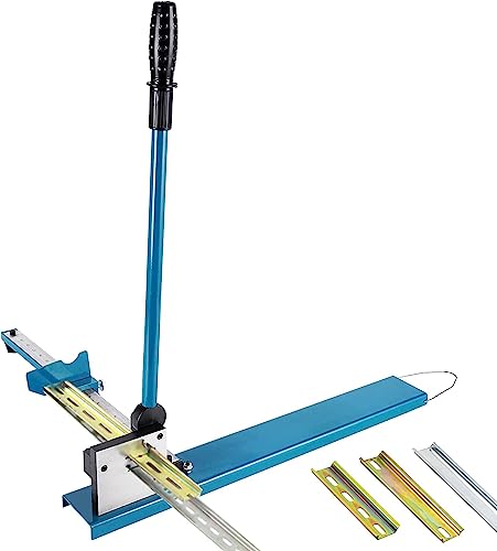 JXYQ Manueller Schienenschneider, Doppelnutschienenschneider mit 50-cm-Lineal, Kanalschneidemaschine zum Schneiden von Geschlitzten Stahl-/Aluminiumschienen, 35 mm Breite, 7,5 mm Höhe, Blau von JXYQ