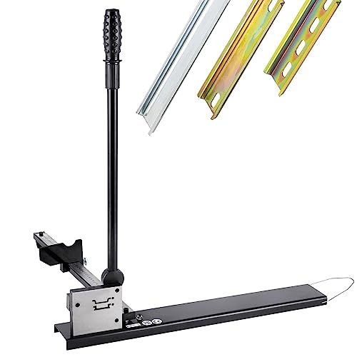 JXYQ Manueller Schienenschneider, Doppelnutschienenschneider mit 50-cm-Lineal, Kanalschneidemaschine zum Schneiden von Geschlitzten Stahl-/Aluminiumschienen, 35 mm Breite, 7,5 mm Höhe, Blau von JXYQ