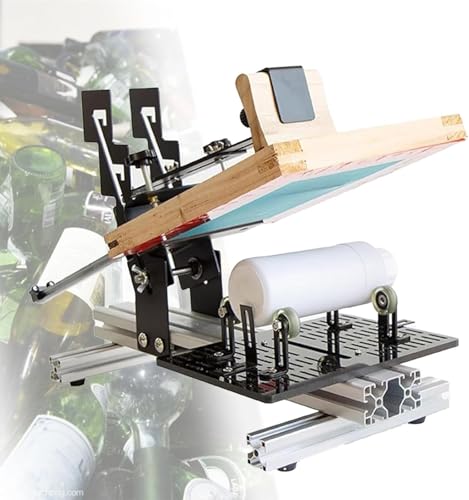 JXYQ Manueller gebogener Siebdrucker, Zylinder-Siebdruckmaschine, für Flaschen, Becher, Tassen mit 270 mm Durchmesser, für den individuellen DIY-Druck JXYQ Manueller gebogener Siebdrucker, Zylinder-Siebdruckmaschine, für Flaschen, Becher, Tassen mit 270 mm Durchmesser, für den individuellen DIY-Druck von JXYQ
