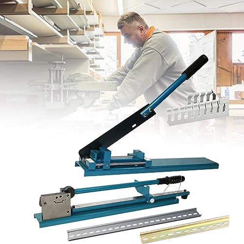 JXYQ Manuelles DIN-Schienen-Schneidewerkzeug, Tisch-Kabelkanal-Schneidemaschine, DIN-Schienen-Schneidemaschine mit Handhebel zum Schneiden, Doppelnut zum Schneiden von geschlitztem Aluminium von JXYQ