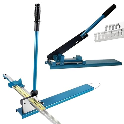 JXYQ Manuelles DIN-Schienen-Schneidewerkzeug, Tisch-Kabelkanal-Schneidemaschine, einstellbar, Messlineal 50 cm, Schnittwinkel 45–90 Grad, zum Schneiden von geschlitztem Aluminium von JXYQ