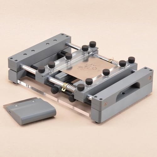 JXYQ PCB-Schablonendrucker, manuelle kleine SMT-Stahlgitter-Siebdruckstation mit Spannfunktion für Stahlplatten, 80 mm breiter Schaber, Präzisionsdruck für die Leiterplattenmontage JXYQ PCB-Schablonendrucker, manuelle kleine SMT-Stahlgitter-Siebdruckstation mit Spannfunktion für Stahlplatten, 80 mm breiter Schaber, Präzisionsdruck für die Leiterplattenmontage von JXYQ
