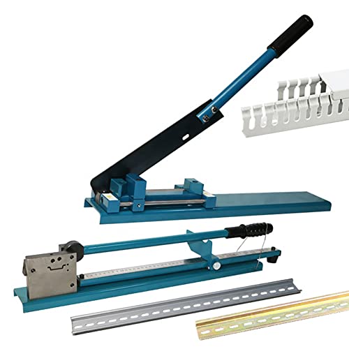 JXYQ Schienenschneidewerkzeug, manuelle DIN-Schienenschneidemaschine mit Doppelnut und 50-cm-Lineal – ideal zum Schneiden von geschlitztem Aluminium, Tischplatten-Kabelkanalschneider JXYQ Schienenschneidewerkzeug, manuelle DIN-Schienenschneidemaschine mit Doppelnut und 50-cm-Lineal – ideal zum Schneiden von geschlitztem Aluminium, Tischplatten-Kabelkanalschneider von JXYQ