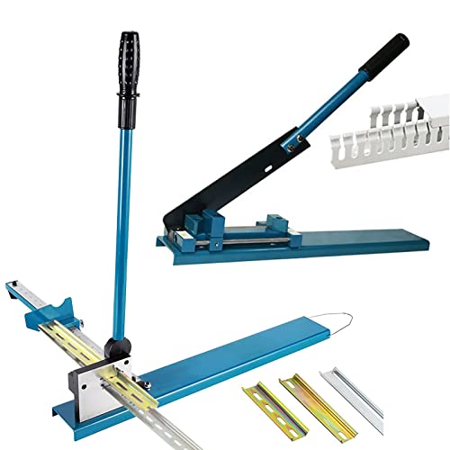 JXYQ Schienenschneidewerkzeug, manueller Doppelnutschienenschneider mit 50 cm Lineal für geschlitzte Aluminium- und Stahlschienen – Tisch-Kabelkanalschneidemaschine von JXYQ