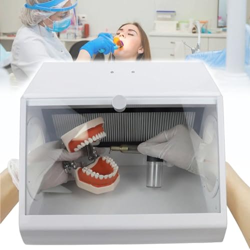 JXYQ Schleif- und Polierbox, Sandstrahl-Staubschutzbox, Labor-Sandstrahl-Staubsammler, mit 2 Filtern, Dentallabor-Staubbox, Staubschutzgehäuse mit LED-Lichtquelle JXYQ Schleif- und Polierbox, Sandstrahl-Staubschutzbox, Labor-Sandstrahl-Staubsammler, mit 2 Filtern, Dentallabor-Staubbox, Staubschutzgehäuse mit LED-Lichtquelle von JXYQ
