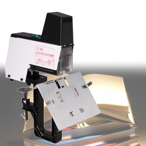 JXYQ Schneller elektrischer Hefter, Tischhefter aus Metall, Bindetiefe einstellbar auf 100 mm, Bindestärke 40 Blatt, geeignet für Dokumente, Bücher, Berichte, Papiere (Einzelkopf) von JXYQ