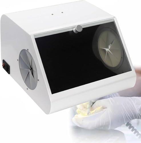 JXYQ Staubbox für Dentallabore, Sandstrahl- und Staubschutzbox, mit LED-Lichtquelle und Filtervorrichtungen, hochtransparentes Sichtfenster aus gehärtetem Glas zur Reduzierung von Staubschäden von JXYQ