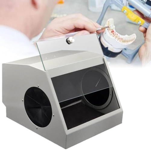JXYQ Staubbox für Dentallabore, Sandstrahlschutz, Vakuum-Staubabsauger mit Filtervorrichtung, mit Einer 5500K-LED-Lichtquelle, reduziert Staubschäden für Ärzte von JXYQ