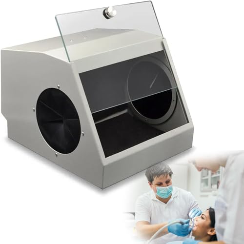JXYQ Staubbox für Dentallabore, Sandstrahlstaubsammler, LED-Lichtquelle, hochtransparentes gehärtetes Glas, Filtergerät zur Reduzierung von Staubschäden für Ärzte von JXYQ