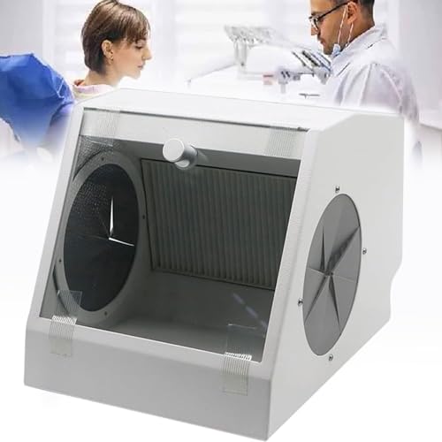 JXYQ Staubdichtes Gehäuse für zahnärztliches Sandstrahlen, Staubsammler zum Polieren und Läppen, ausgestattet mit Filtervorrichtung und Schallwand aus gehärtetem Glas, Laborstaub-Trimmbox JXYQ Staubdichtes Gehäuse für zahnärztliches Sandstrahlen, Staubsammler zum Polieren und Läppen, ausgestattet mit Filtervorrichtung und Schallwand aus gehärtetem Glas, Laborstaub-Trimmbox von JXYQ