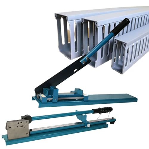 JXYQ Tischkanalschneidemaschine, manueller Schienenschneider, Lineal-Schiebeblende, für Schlitzstahl-Aluminium-Eisen-PVC-Führungsschienenschneidemaschine von JXYQ