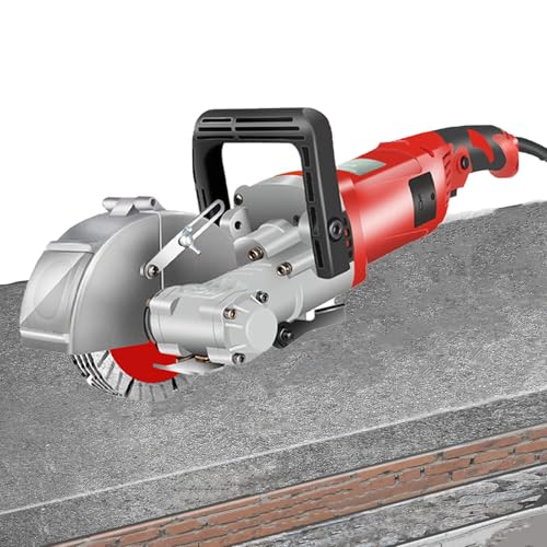 JXYQ Wandnutenschneidemaschine mit Tragebox, 4000 W, Wandschlitzmaschine, elektrischer Wandschlitzer für Ziegel, Granit, Marmor, Betonschneider, Kerbnut, 36 mm Schnitttiefe, Rot JXYQ Wandnutenschneidemaschine mit Tragebox, 4000 W, Wandschlitzmaschine, elektrischer Wandschlitzer für Ziegel, Granit, Marmor, Betonschneider, Kerbnut, 36 mm Schnitttiefe, Rot von JXYQ