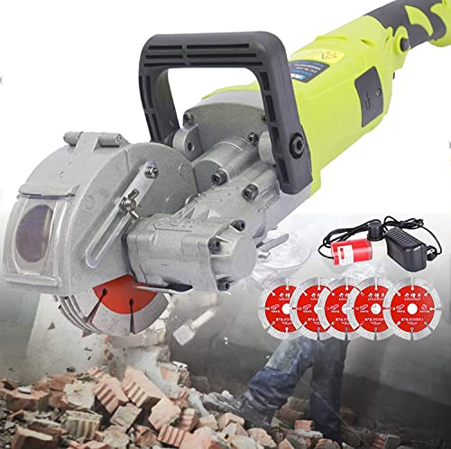 JXYQ Wandschneidemaschine, 4000 W/7500 U/min/Nutbreite 33 mm, elektrische Wandschlitzschneidemaschine, Wandschlitzmaschine Grün 110 V (Rot 220 V) von JXYQ