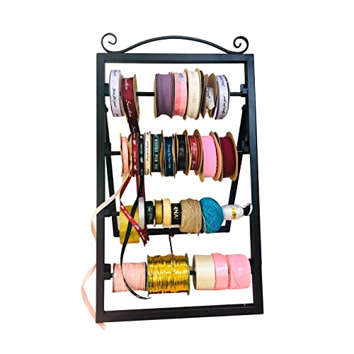 Tisch-Organizer für Bandhalter, tragbarer Kabelbandspender/Drahtspulen-Aufbewahrungsständer, Präsentationsständer für Geschenkpapier im Näh- und Bastelraum (Größe 40 x 30 x 70 cm) 40 x 30 x 70 cm von JXYQ