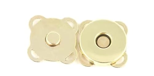 14/10 mm Magnetknöpfe zum Nähen, Magnetschnalle aus Metall, Magnetknöpfe für Geldbörse, Handtasche, Häkeltasche, Nähen, DIY-Bastelkleidung (10,0MM Gold) von JXpxbao