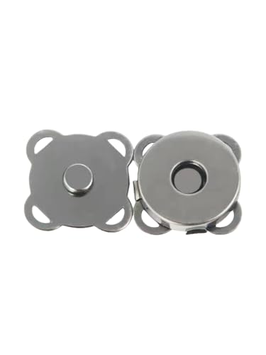 14/10 mm Magnetknöpfe zum Nähen, Magnetschnalle aus Metall, Magnetknöpfe für Geldbörse, Handtasche, Häkeltasche, Nähen, DIY-Bastelkleidung (14,0MM schwarz) von JXpxbao