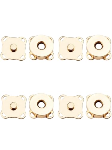 14/10 mm Magnetknöpfe zum Nähen, Magnetschnalle aus Metall, Magnetknöpfe für Geldbörse, Handtasche, Häkeltasche, Nähen, DIY-Bastelkleidung (Roségold,18.0MM) von JXpxbao