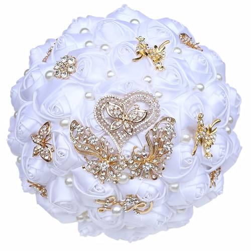 JYBNBBE 18CM Simulation Bouquet Hochzeit Dekoration Braut Brautjungfern Hand Bouquet Einfache Satin Rose Hochzeit Blume,White JYBNBBE 18CM Simulation Bouquet Hochzeit Dekoration Braut Brautjungfern Hand Bouquet Einfache Satin Rose Hochzeit Blume,White von JYBNBBE