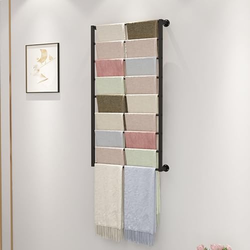 JYBNBBE Ausstellungsständer, Wandmontage, Schal-Ausstellungsständer, Wand-Geschenkpapier-Band-Organizer für Blumenläden, Krawatten-Schal-Ständer, Gürtel-Handtuchhalter, Einzelhan,Black-100x120cm JYBNBBE Ausstellungsständer, Wandmontage, Schal-Ausstellungsständer, Wand-Geschenkpapier-Band-Organizer für Blumenläden, Krawatten-Schal-Ständer, Gürtel-Handtuchhalter, Einzelhan,Black-100x120cm von JYBNBBE