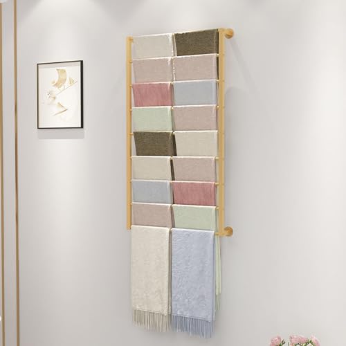 JYBNBBE Ausstellungsständer, Wandmontage, Schal-Ausstellungsständer, Wand-Geschenkpapier-Band-Organizer für Blumenläden, Krawatten-Schal-Ständer, Gürtel-Handtuchhalter, Einzelhan,Gold-60x120cm JYBNBBE Ausstellungsständer, Wandmontage, Schal-Ausstellungsständer, Wand-Geschenkpapier-Band-Organizer für Blumenläden, Krawatten-Schal-Ständer, Gürtel-Handtuchhalter, Einzelhan,Gold-60x120cm von JYBNBBE