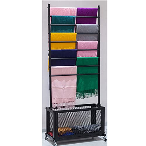 JYBNBBE Band-Aufbewahrungsregal, für Schals, Stoffe, Schals, modisches Blumenregal, Präsentationsregal für Geschenkpapier, Bänder, Weißgold/Schwarz,Ligjt Grey-67cm170cm JYBNBBE Band-Aufbewahrungsregal, für Schals, Stoffe, Schals, modisches Blumenregal, Präsentationsregal für Geschenkpapier, Bänder, Weißgold/Schwarz,Ligjt Grey-67cm170cm von JYBNBBE