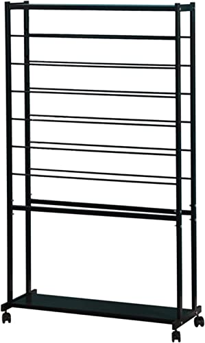 JYBNBBE Bandhalter-Organizer für Bastelarbeiten, Bandhalter für Bastelräume, Boden-Organizer für Geschenkpapier/großes Lagerregal zur Präsentation von Schals, Stickrollen, Bänder,Black-67x33x150cm JYBNBBE Bandhalter-Organizer für Bastelarbeiten, Bandhalter für Bastelräume, Boden-Organizer für Geschenkpapier/großes Lagerregal zur Präsentation von Schals, Stickrollen, Bänder,Black-67x33x150cm von JYBNBBE