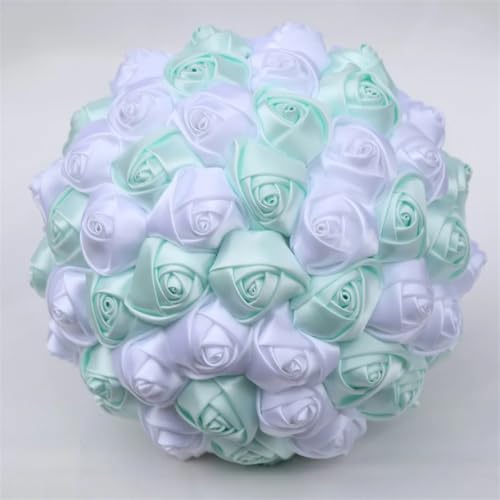 JYBNBBE Braut Hand Holding Bouquet Brautjungfer Handgemachte Perle Anhänger Strass Seide Rose Bouquet Hochzeit Liefert,Pale En8 White JYBNBBE Braut Hand Holding Bouquet Brautjungfer Handgemachte Perle Anhänger Strass Seide Rose Bouquet Hochzeit Liefert,Pale En8 White von JYBNBBE