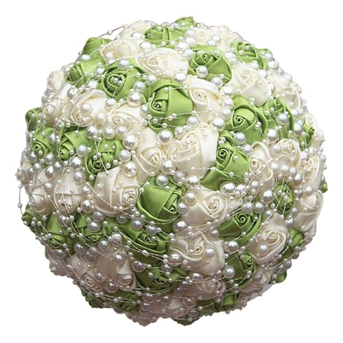 JYBNBBE Brautstrauß für Hochzeitsdekor, handgefertigte Blumen, Seidenrose, Braut, Brautjungfern, Handkristallstrauß, Hochzeitsbedarf,18cm Grass En8 JYBNBBE Brautstrauß für Hochzeitsdekor, handgefertigte Blumen, Seidenrose, Braut, Brautjungfern, Handkristallstrauß, Hochzeitsbedarf,18cm Grass En8 von JYBNBBE
