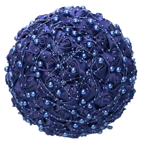 JYBNBBE Brautstrauß für Hochzeitsdekor, handgefertigte Blumen, Seidenrose, Braut, Brautjungfern, Handkristallstrauß, Hochzeitsbedarf,18cm Royal Blue JYBNBBE Brautstrauß für Hochzeitsdekor, handgefertigte Blumen, Seidenrose, Braut, Brautjungfern, Handkristallstrauß, Hochzeitsbedarf,18cm Royal Blue von JYBNBBE