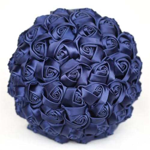 JYBNBBE Brautstrauß für Hochzeitsdekor, handgefertigte Blumen, Seidenrose, Braut, Brautjungfern, Handkristallstrauß, Hochzeitsbedarf,E von JYBNBBE