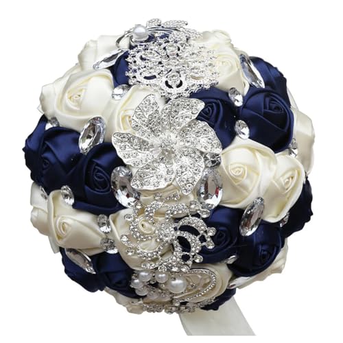 JYBNBBE Brosche Bouquet Handgemachte Shell Rosa Satin Hochzeit Blumen Braut Brautjungfer Blumensträuße Hochzeit Bouquet De Noiva,18cm Navy Ivory-3 JYBNBBE Brosche Bouquet Handgemachte Shell Rosa Satin Hochzeit Blumen Braut Brautjungfer Blumensträuße Hochzeit Bouquet De Noiva,18cm Navy Ivory-3 von JYBNBBE