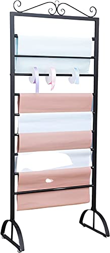 JYBNBBE Craft Room Organizer Display-Ständer, Geschenkpapier/Band-Display-Ständer-Halter für Craft Room Flower Shop, 9-lagiger Bodenständer, moderner Schal-Aufbewahrungs-Organize,Black-Length70cm JYBNBBE Craft Room Organizer Display-Ständer, Geschenkpapier/Band-Display-Ständer-Halter für Craft Room Flower Shop, 9-lagiger Bodenständer, moderner Schal-Aufbewahrungs-Organize,Black-Length70cm von JYBNBBE