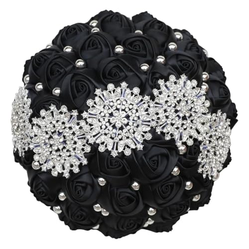 JYBNBBE Große Braut Brautjungfer Strass Brosche Hochzeit Bouquet Band Satin Handgemachte Party Kirche Dekoration,E JYBNBBE Große Braut Brautjungfer Strass Brosche Hochzeit Bouquet Band Satin Handgemachte Party Kirche Dekoration,E von JYBNBBE