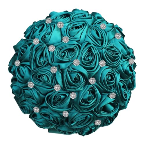 JYBNBBE Hochzeitssträuße Seide Strass Künstliche Rosen Blumen Brautjungfer Mariage Blumensträuße,Emerald En8 22cm JYBNBBE Hochzeitssträuße Seide Strass Künstliche Rosen Blumen Brautjungfer Mariage Blumensträuße,Emerald En8 22cm von JYBNBBE