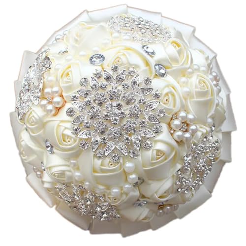 JYBNBBE Hochzeitssträuße im europäischen Stil für Bräute und Brautjungfern. Exquisite Strass-Rosenknospen. Handgefertigte Kirchendekoration.,Ivroy JYBNBBE Hochzeitssträuße im europäischen Stil für Bräute und Brautjungfern. Exquisite Strass-Rosenknospen. Handgefertigte Kirchendekoration.,Ivroy von JYBNBBE