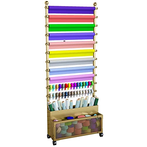 JYBNBBE Kleiderständer für Bekleidungsgeschäfte, Bodenstehender Bandhalter-Organizer, Organizer-Display für Bastelräume, moderner Aufbewahrungshalter für Geschenkpapier, Ständer,Gold JYBNBBE Kleiderständer für Bekleidungsgeschäfte, Bodenstehender Bandhalter-Organizer, Organizer-Display für Bastelräume, moderner Aufbewahrungshalter für Geschenkpapier, Ständer,Gold von JYBNBBE