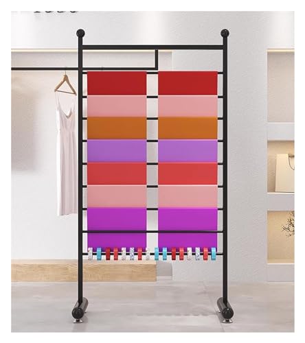 JYBNBBE Kleiderständer für Bekleidungsgeschäfte, gewerblicher, robuster Geschenkpapier-Displayhalter, Bandaufbewahrungs-Organizer, aufrecht stehendes, multifunktionales Metallges,Black-W 80cm/31.5in JYBNBBE Kleiderständer für Bekleidungsgeschäfte, gewerblicher, robuster Geschenkpapier-Displayhalter, Bandaufbewahrungs-Organizer, aufrecht stehendes, multifunktionales Metallges,Black-W 80cm/31.5in von JYBNBBE